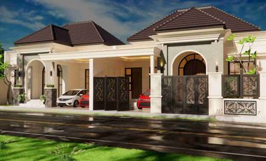 RUMAH MEWAH KLASIK SEMI FURNISHED MODERN - KUALITAS PREMIUM DEKAT JOGJABAY