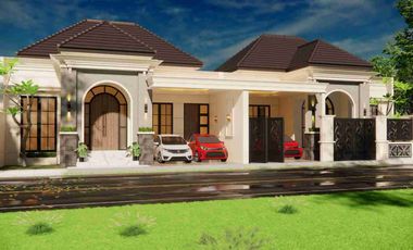 RUMAH MEWAH KLASIK SEMI FURNISHED MODERN - KUALITAS PREMIUM DEKAT JOGJABAY