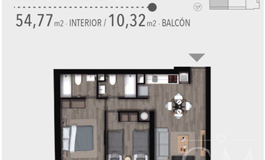 Excelente depto en edificio Urban2 , 2D 2B,