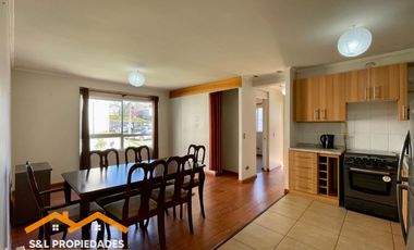 ARRIENDO DEPARTAMENTO AMOBLADO 2 DORMITORIOS CONDOMINIO PARQUE DEL VALLE