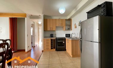 ARRIENDO DEPARTAMENTO AMOBLADO 2 DORMITORIOS CONDOMINIO PARQUE DEL VALLE