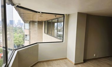 Departamento Renta Condesa, reestrene, vista Panorámica, 2 recamaras mas estudio abierto