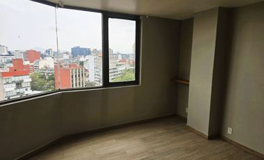 Departamento Renta Condesa, reestrene, vista Panorámica, 2 recamaras mas estudio abierto