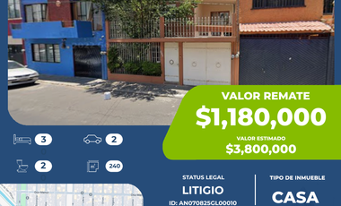 Casa en venta en Prado Churubusco, Coyoacán
