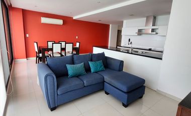 Se vende Departamento de 2 habitaciones frente al mar a una calle del Mall del Pacifico en Manta