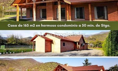 Leon Propiedades vende y arrienda con compromiso de compraventa Gran parcela con casa en condominio, Sector Alhué, Curacaví.