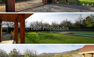 Leon Propiedades vende y arrienda con compromiso de compraventa Gran parcela con casa en condominio, Sector Alhué, Curacaví.