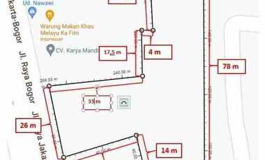 Gudang dijual dekat akses tol cijago cimanggis, sangat strategis‼