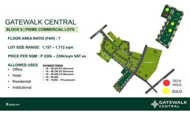 PREMIUM COMMERCIAL LOT FOR SALE - Gatewalk Central - Mandaue City, Cebu, Philippines