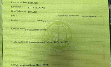 dijual tanah kosong jalan utama uluwatu nyang nyang