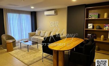 DEPARTAMENTO AMEBLADO EN RENTA, 2 REC, FRENTE A PLAZA MAYOR, ALBERCA, NUEVO, DE LUJO, AMENIDADES PREMIUM