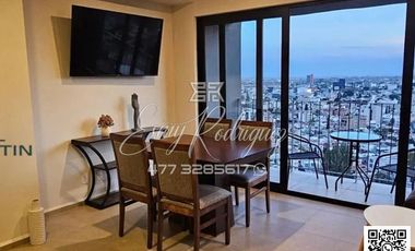 DEPARTAMENTO AMEBLADO EN RENTA, 2 REC, FRENTE A PLAZA MAYOR, ALBERCA, NUEVO, DE LUJO, AMENIDADES PREMIUM