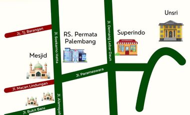 Hunian Dekat dengan Parameswara, Listrik Underground Bebas Kabel Listrik!, Bukit baru Palembang