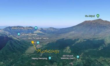 Tanah Premium 1,03 Hektar SHM Sembalun! Diapit Hotel Ternama, VIEW GUNUNG RINJANI MENGAGUMKAN