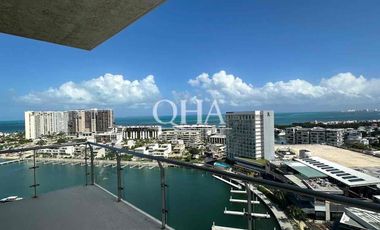 Departamento en puerto Cancún junto a la plaza venta o renta