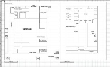 Gudang dan kantor 2 lantai siap huni di Kawasan Industri Pulogadung