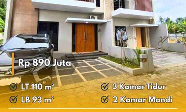 Rumah Baru 2 Lantai Murah Siap Huni View Sawah yg Asri