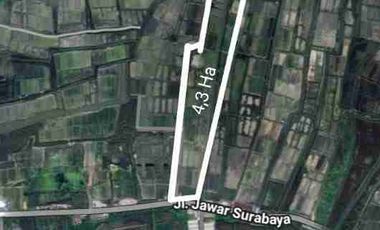 DiJual murah, Tanah Tambak, di Jalan Jawar pakal Surabaya barat 

Lokasi Strategis 
Sangat cocok untuk industri 

Spesifikasi : 
Luas tanah 4,3 Ha / 43.000 m
Lebar depan 70 mtr an
Hadap barat

SHM

Kriteria peruntukan tanah 
-Cocok buat Investasi
-Cocok buat Pergudangan / Pabrik

Strategis :
- Akses dekat tol romokalisari
- Nol jalan raya 
- Dekat gelora bung tomo (Surabaya)
- Sudah ada pergudangan Bumi Benowo

HARGA 68,8M 
(1,6jt/M² an per meter)

Untuk Survey dan info 
Hubungi Sonny 
0822-6423-----
0878-7778-----