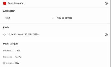 tanah bagus di Padang linjong dekat pantai