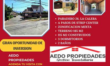 Se Vende Linda y Amplia casa de dos pisos, paradero 26, Condominio Los Almendros, comuna de La Calera.