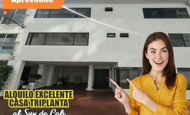 ALQUILO EXCELENTE CASA TRIPLANTA AL SUR DE CALI EN CAMINO REAL.