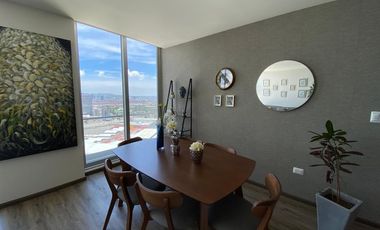 Departamento de Lujo en Renta | Angelópolis | Amueblado | 105 m² | 2 Recámaras | Piso 21 | $31,000 (mantenimiento incluido)