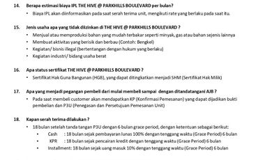 The Hive ParkHills Boulevard Ruko 3 lantai Cuma 1Man di Karawaci Tangerang