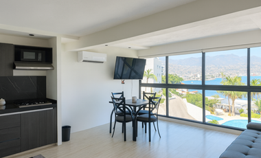 Departamento en Acapulco con vista al mar | 2 recámaras y albercas