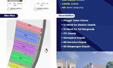 RUMAH 2 LANTAI READY STOK 600JT  TRMURAH DI DEPOK DKT STASIUN & TOL