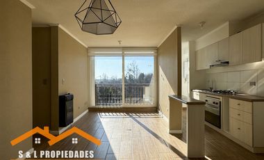 Arriendo departamento 3 dormitorios, principal en suite, 2 baños, balcón y estacionamiento en Condominio Pucalán, Valle Volcanes