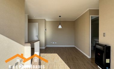 Arriendo departamento 3 dormitorios, principal en suite, 2 baños, balcón y estacionamiento en Condominio Pucalán, Valle Volcanes