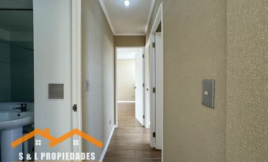 Arriendo departamento 3 dormitorios, principal en suite, 2 baños, balcón y estacionamiento en Condominio Pucalán, Valle Volcanes
