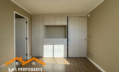 Arriendo departamento 3 dormitorios, principal en suite, 2 baños, balcón y estacionamiento en Condominio Pucalán, Valle Volcanes