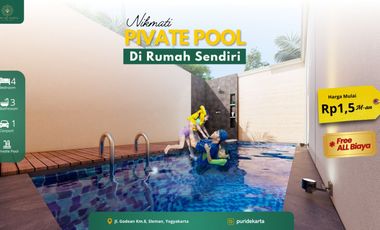 Rumah Super Mewah  Kolam Renang Pribadi  sleman Dekat Tugu Jogja Godean