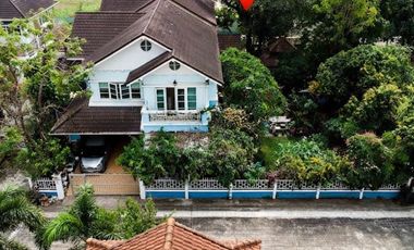Corner Unit Next to the Community Garden!!! Single house for sale in Baan Suan Aeksayam Project, corner unit with 101 sq.w.