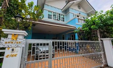 Corner Unit Next to the Community Garden!!! Single house for sale in Baan Suan Aeksayam Project, corner unit with 101 sq.w.