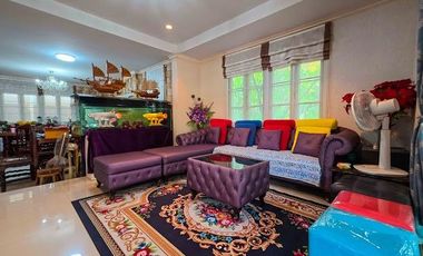 Corner Unit Next to the Community Garden!!! Single house for sale in Baan Suan Aeksayam Project, corner unit with 101 sq.w.