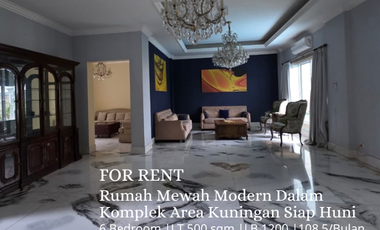 FOR RENT Rumah Mewah Modern Dalam Komplek Area Kuningan Siap Huni
