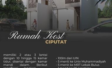 Jual RUKOST 15 KT KOSAN dekat kampus UIN KOS ciputat timur tangsel kota Tangerang Selatan