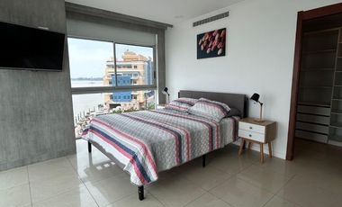 Renta de Departamento amoblado con vista al Río en Puerto Santana, Guayaquil