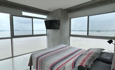 Renta de Departamento amoblado con vista al Río en Puerto Santana, Guayaquil