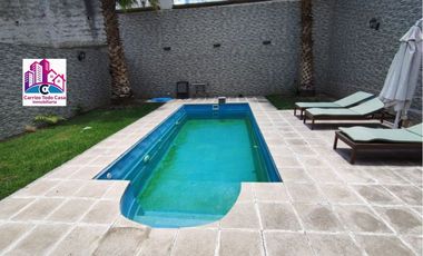 ALQUILO CASA EN BARRIO TRES CERRITOS, PASANDO LA SEGUNDA ROTONDA, CON PILETA DE NATACION, DOBLE GALERIA Y YACUZZI