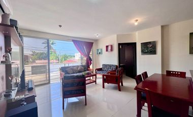 SAN LORENZO A 3 CUADRAS DEL MAR ALQUILO DEPARTAMENTO CON PISCINA