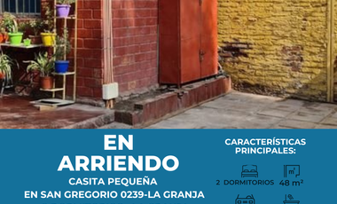 Casita 2 dormitorios en comuna la Granja