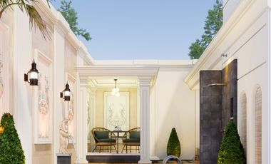 Rumah kolam renang dekat kota murah 2 lantai super mewah