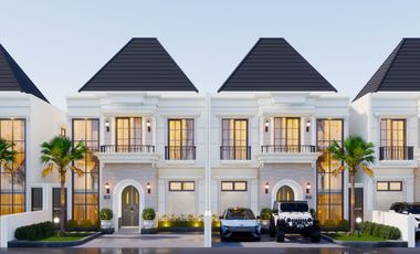 Rumah kolam renang dekat kota murah 2 lantai super mewah