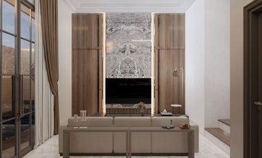 Rumah kolam renang dekat kota murah 2 lantai super mewah