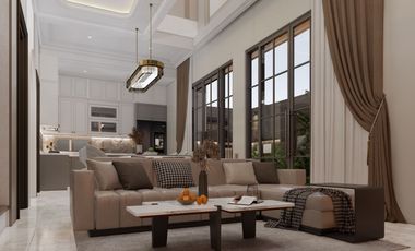 Rumah kolam renang dekat kota murah 2 lantai super mewah