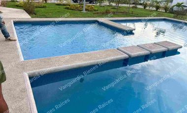 Casa amueblada en renta en coto privado con alberca. Cerca de la clínica del IMSS 33, Bahía de Banderas, Nayarit.