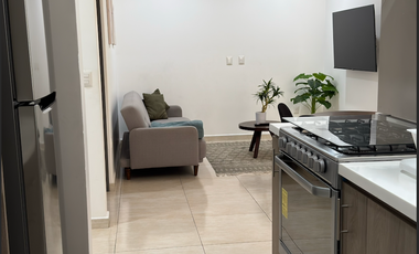 Departamento equipado con 2 recamaras, 2 balcones y 2 baños completos